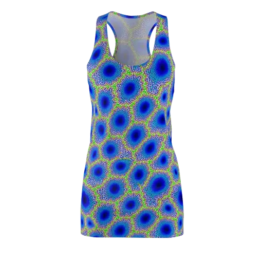 Cobalt Mosaic on a Racerback Dress