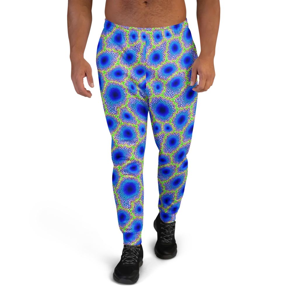 Cobalt Mosaic on Men's Joggers — Front