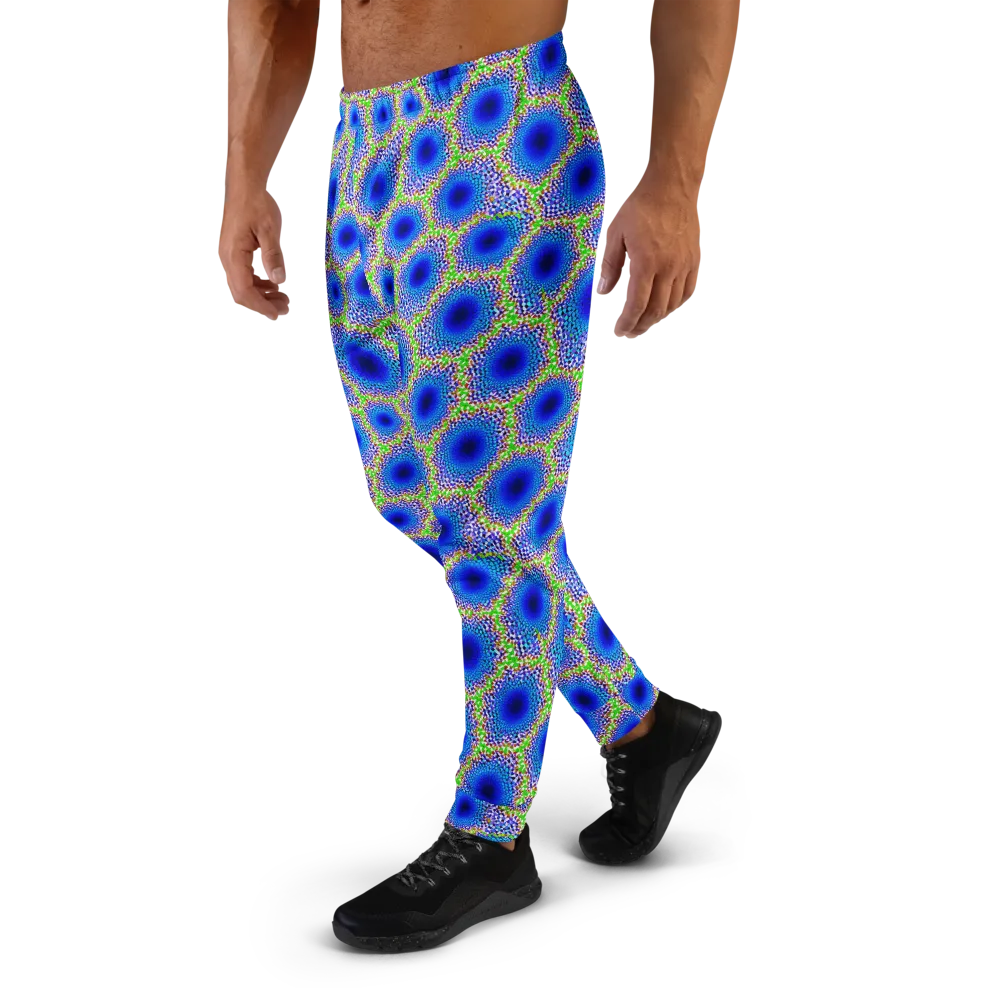 Cobalt Mosaic on Men's Joggers — Left
