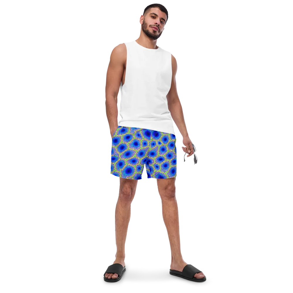 Cobalt Mosaic on Swim Trunks — Front