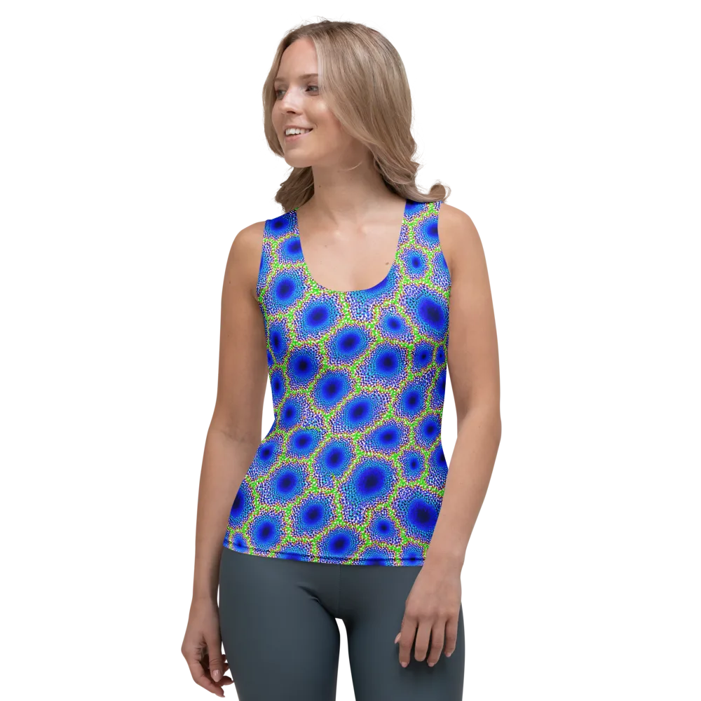 Cobalt Mosaic on Women's Tank Top — Front