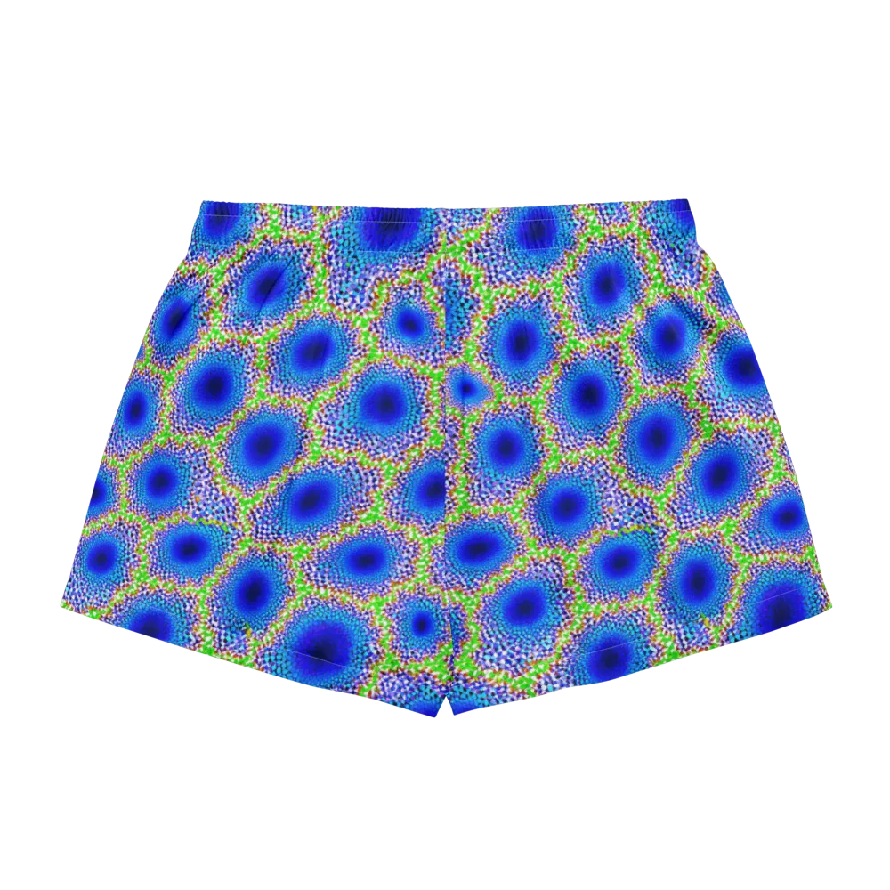 Cobalt Mosaic on Women's Pajama Shorts — Back