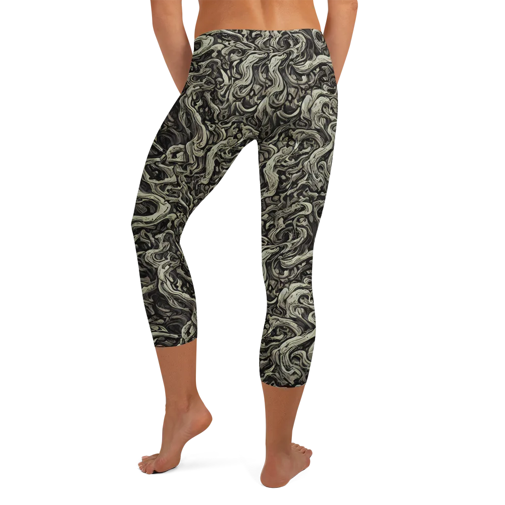 Bone Tide on Capri Leggings — Back