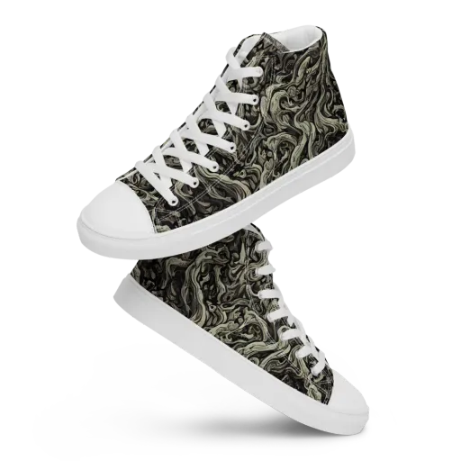 Bone Tide on a Men's High Top Canvas Shoes