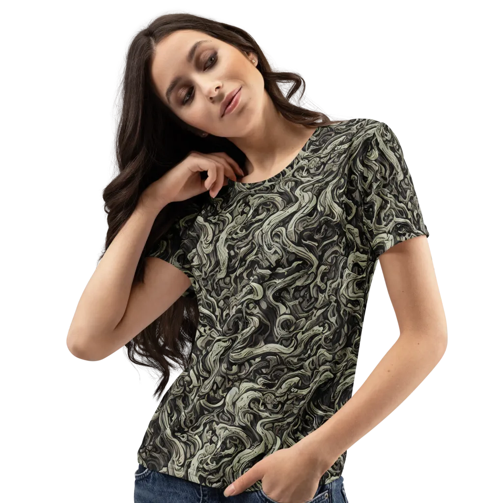 Bone Tide on Women's Crew Neck T-Shirt — Left Front