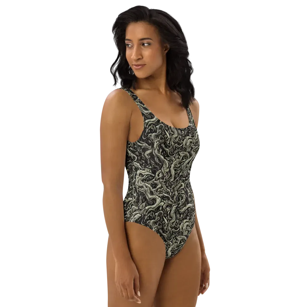 Bone Tide on One-Piece Swimsuit — Right