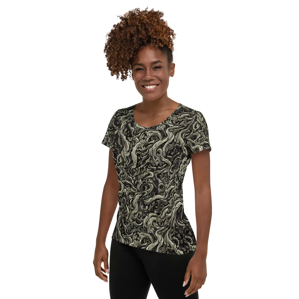 Bone Tide on Women's Athletic T-Shirt — Left