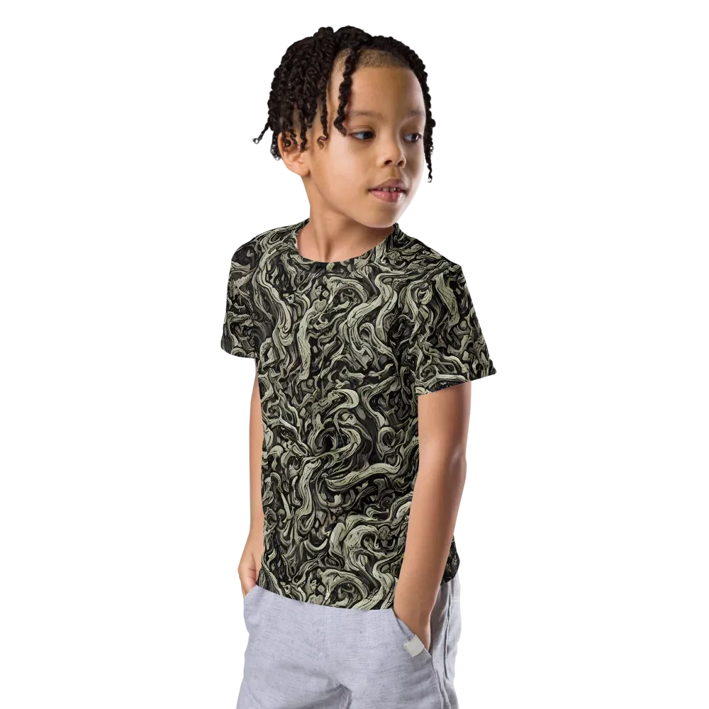 Bone Tide on Kids Crew Neck T-Shirt — Left Front