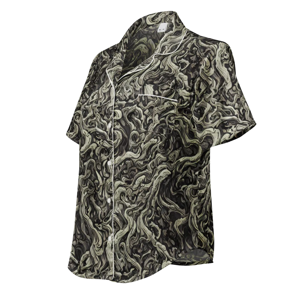 Bone Tide on Women's Short Sleeve Pajama Top — Left Front