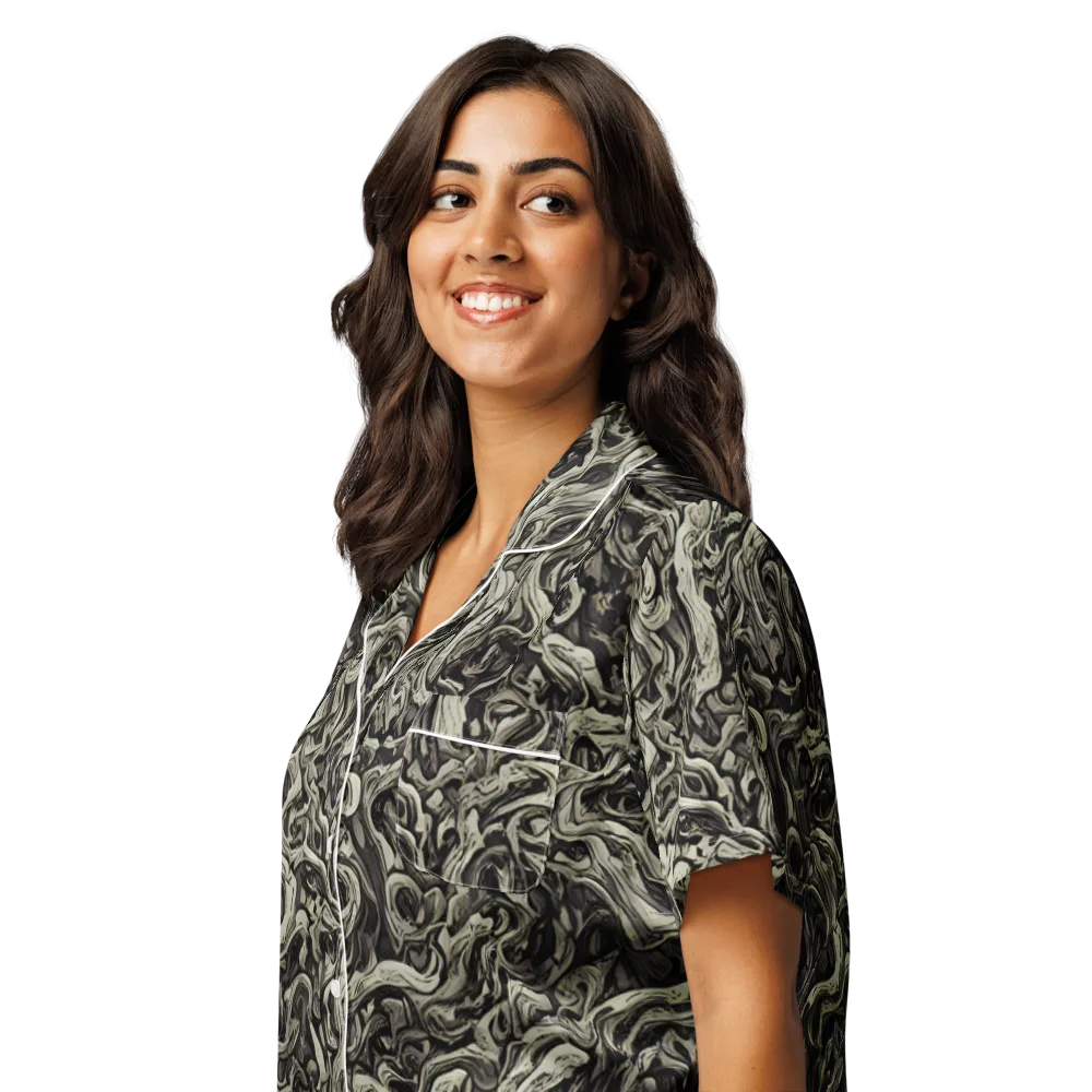 Bone Tide on Women's Short Sleeve Pajama Top — Left Front