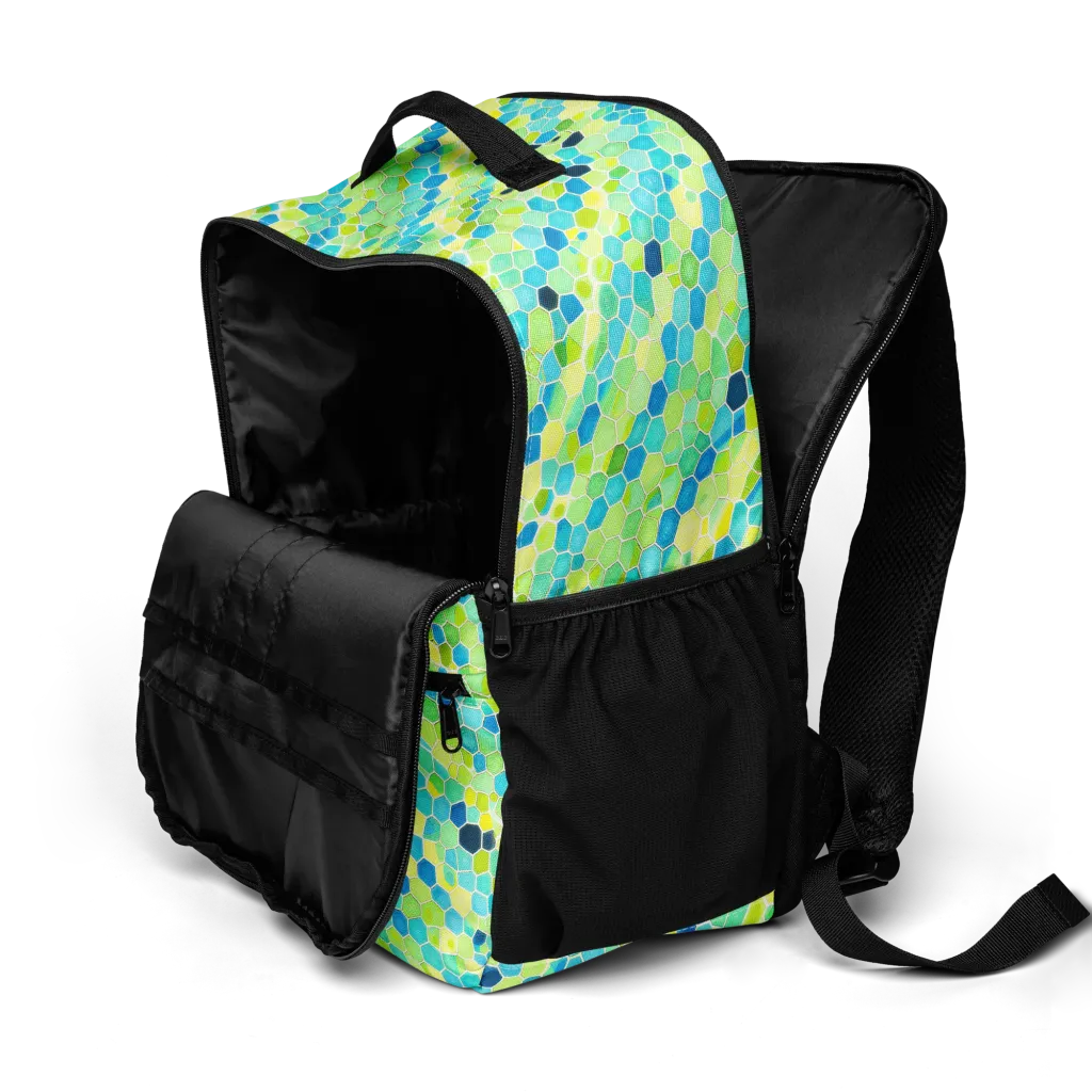 Aqua Mosaic on Utility Backpack — Product details 2