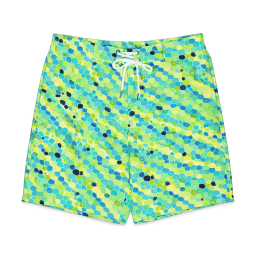 Aqua Mosaic on a Men's Board Shorts