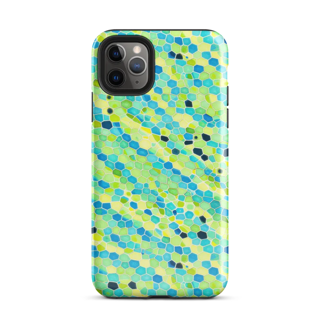 Aqua Mosaic on Tough Case for iPhone® — Front