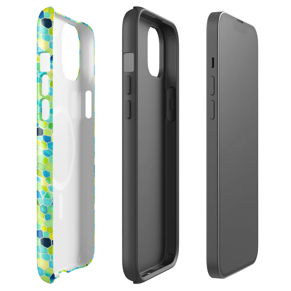 Aqua Mosaic on MagSafe Tough Case for iPhone® — Front