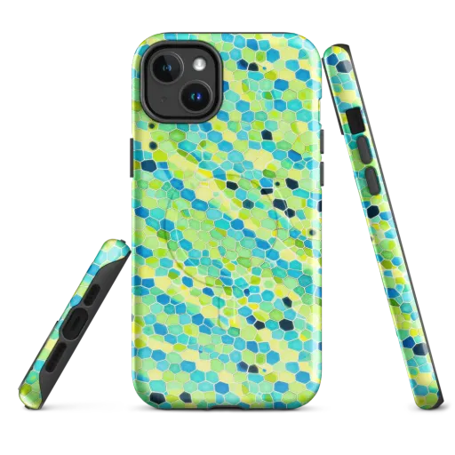 Aqua Mosaic on a MagSafe Tough Case for iPhone®