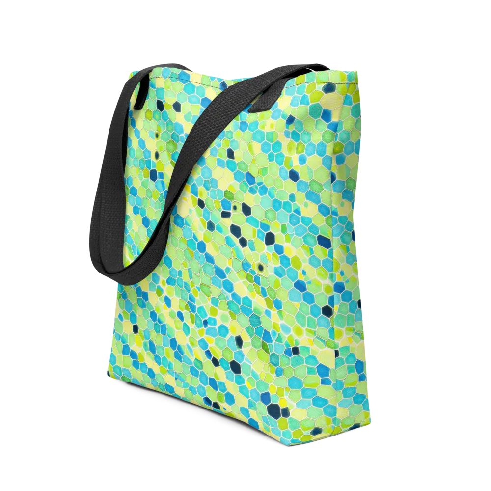 Aqua Mosaic on Tote Bag — Front