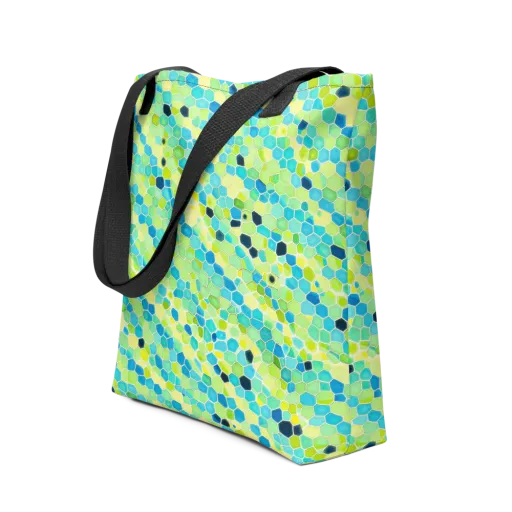 Aqua Mosaic on a Tote Bag