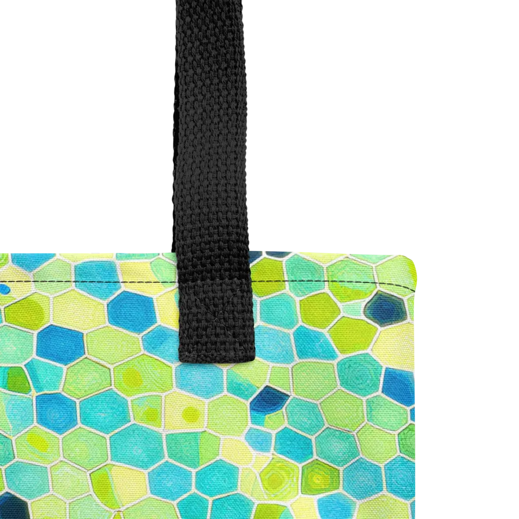 Aqua Mosaic on Tote Bag — Product details