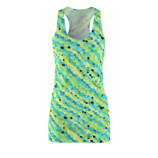 Aqua Mosaic on a Racerback Dress
