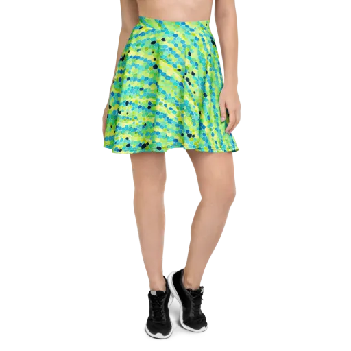 Aqua Mosaic on a Skater Skirt