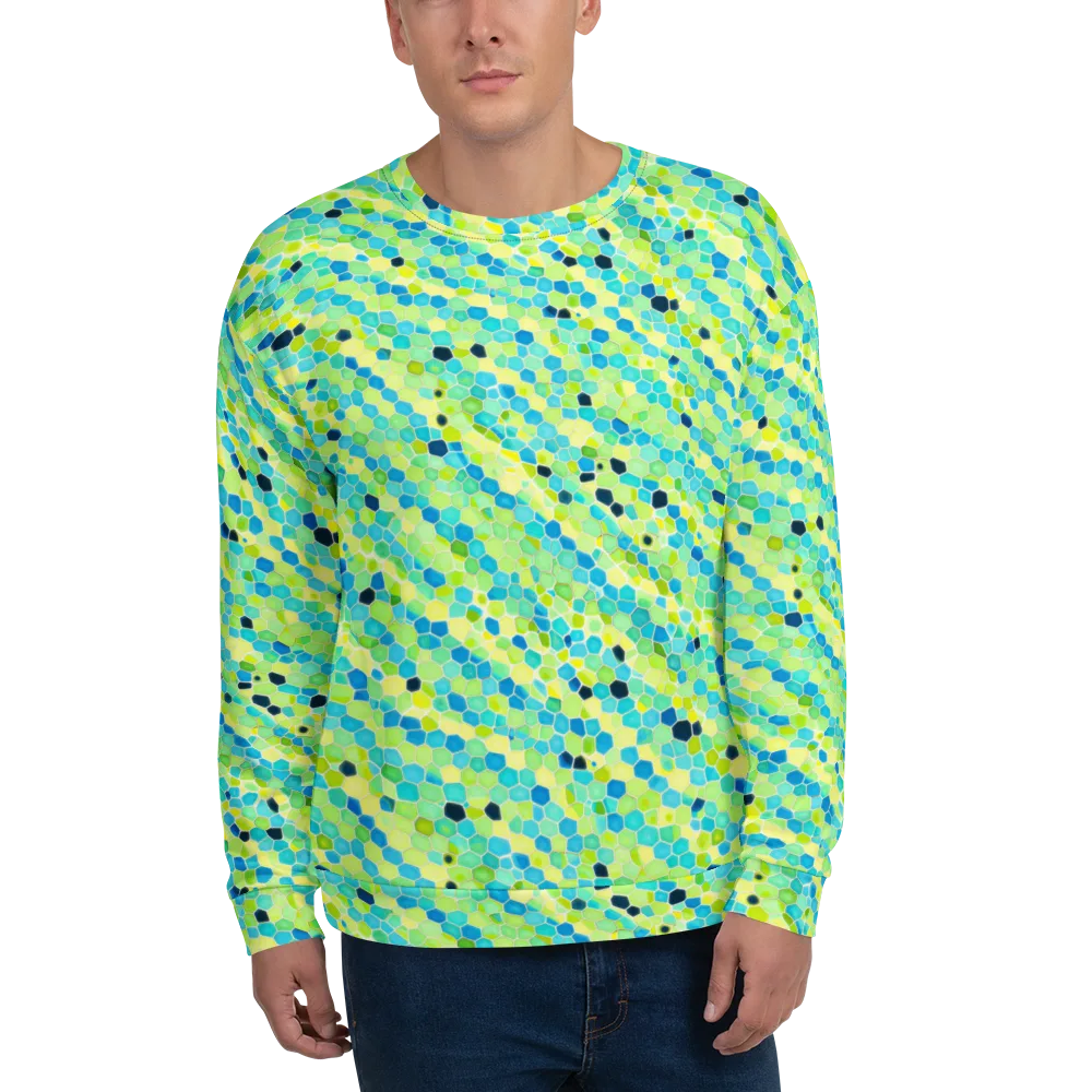 Aqua Mosaic on Sweatshirt — Front