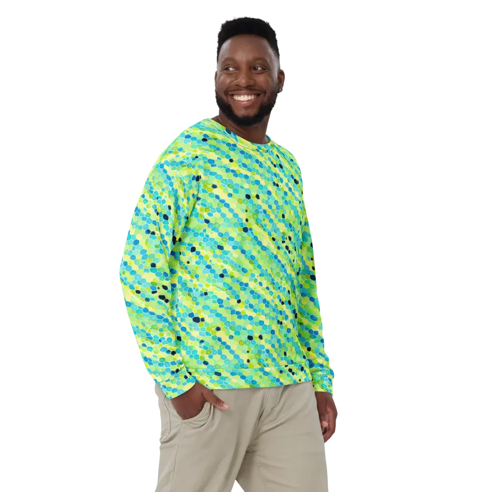 Aqua Mosaic on Sweatshirt — Front