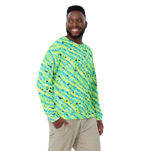 Aqua Mosaic on a Sweatshirt