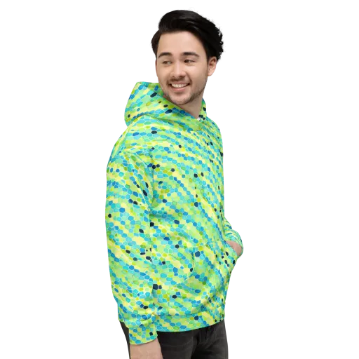 Aqua Mosaic on a Hoodie