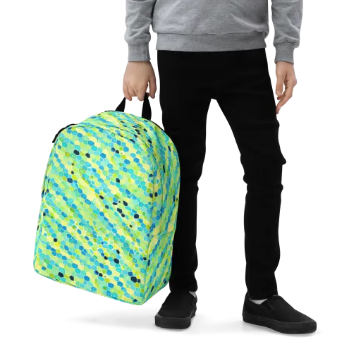 Aqua Mosaic on a Minimalist Backpack