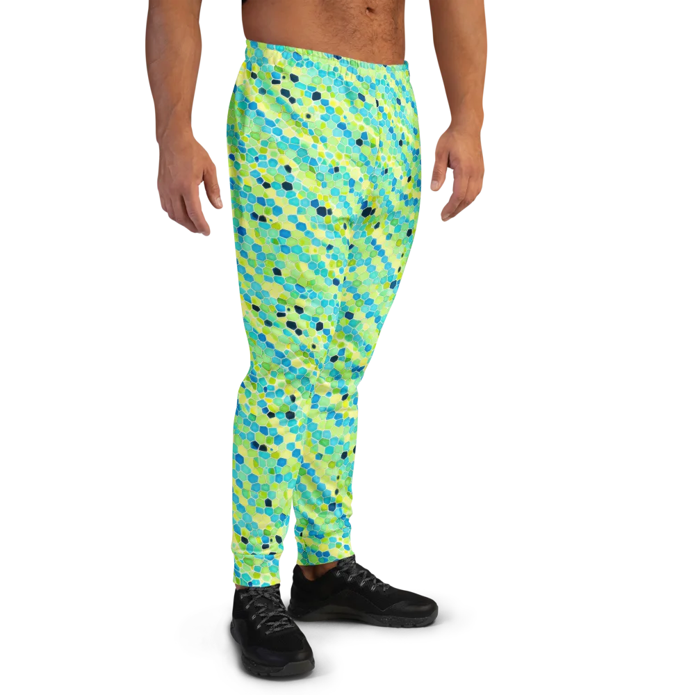 Aqua Mosaic on Men's Joggers — Right