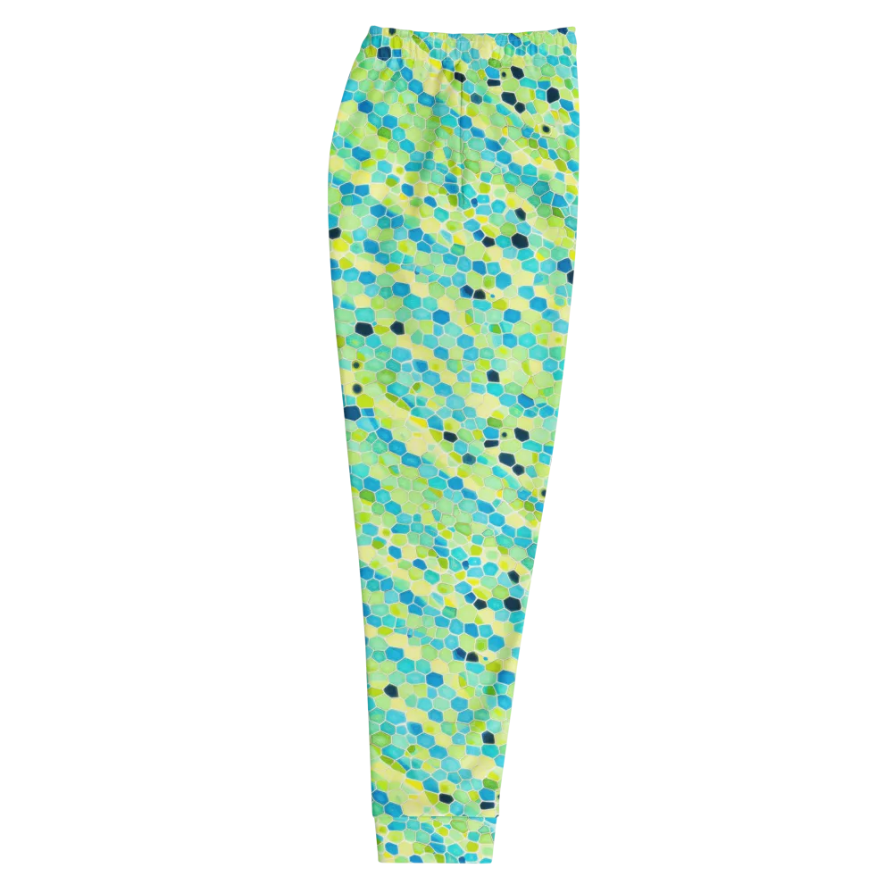 Aqua Mosaic on Men's Joggers — Right