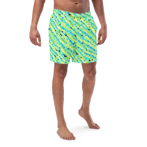 Aqua Mosaic on a Swim Trunks