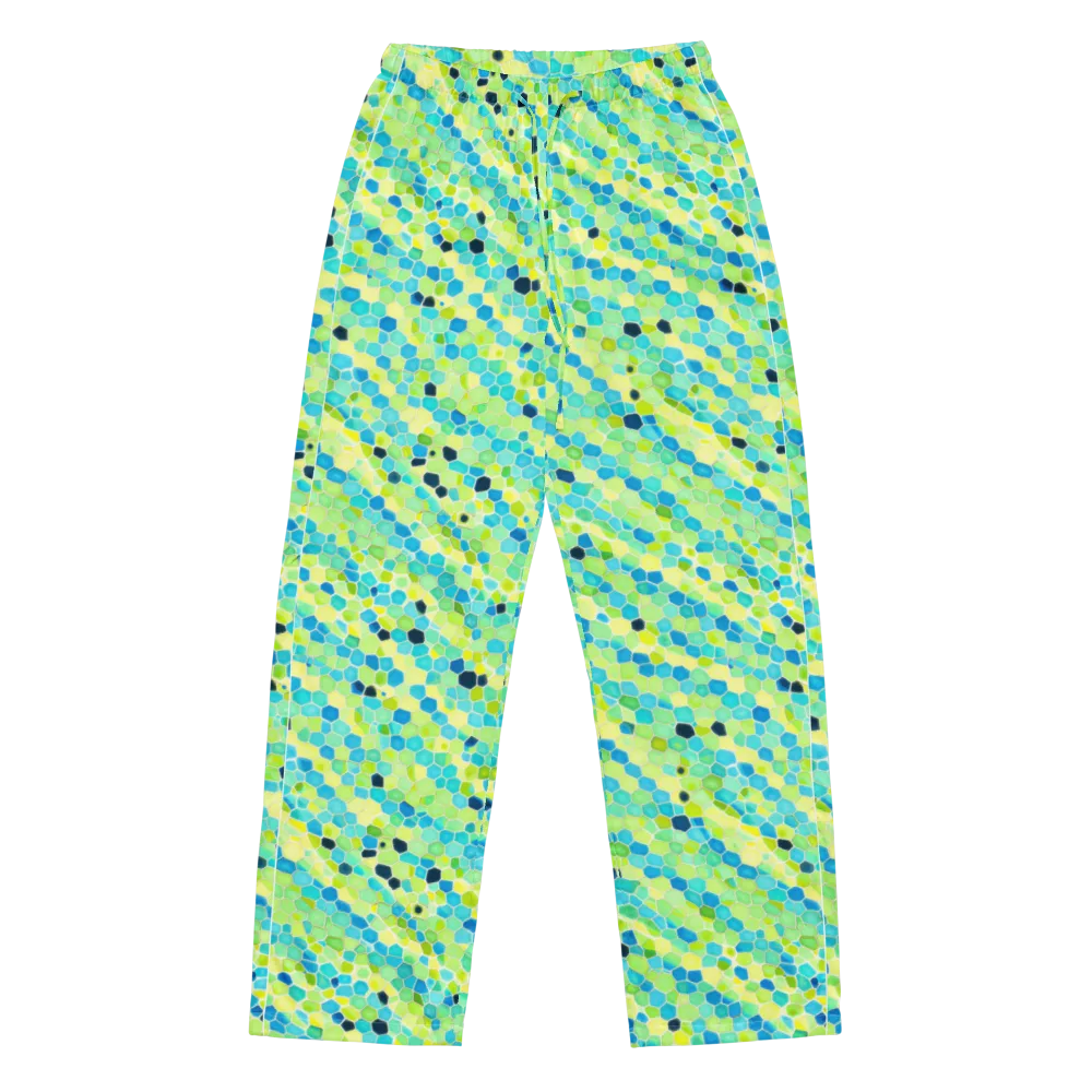 Aqua Mosaic on Women's Pajama Pants — Front