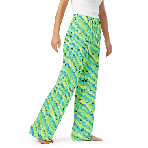 Aqua Mosaic on a Women's Pajama Pants