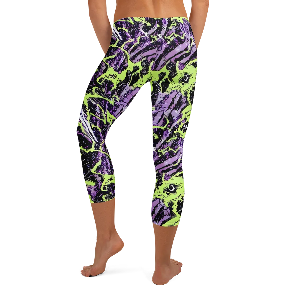 Acid Violet on Capri Leggings — Back