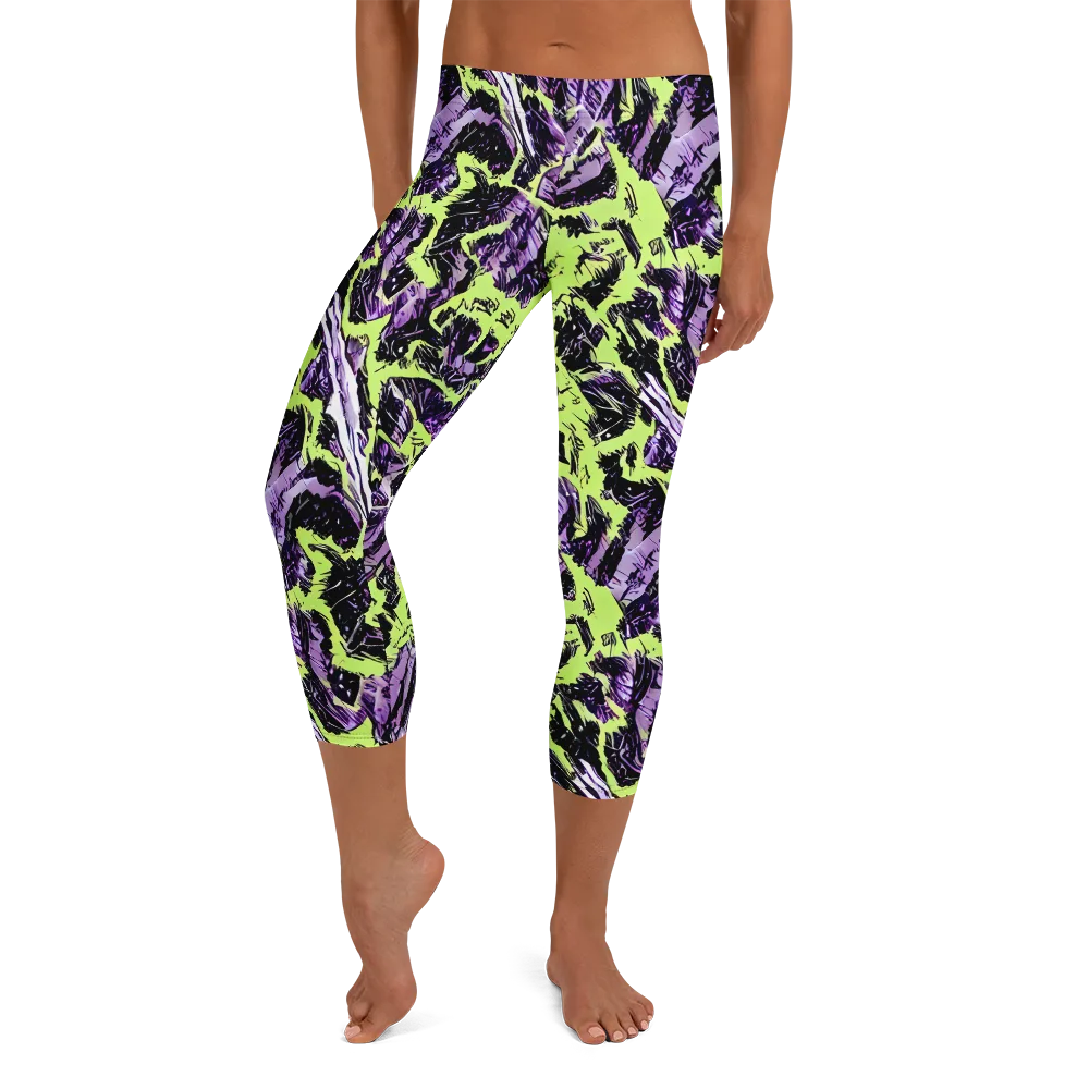 Acid Violet on Capri Leggings — Front