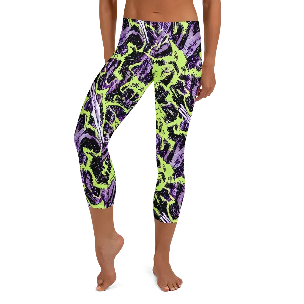 Acid Violet on Capri Leggings — Front