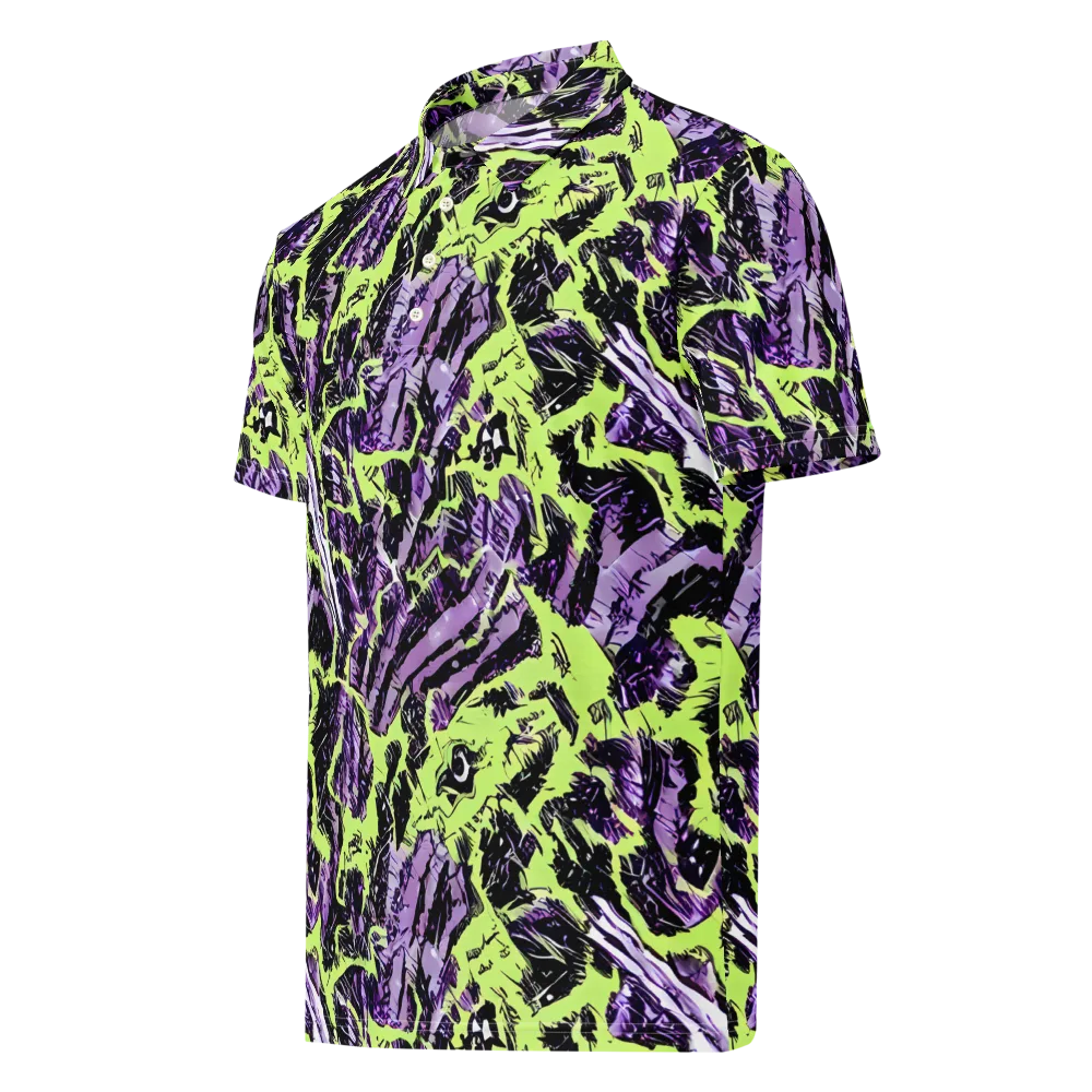 Acid Violet on Men's Slim Fit Polo Shirt — Left Front