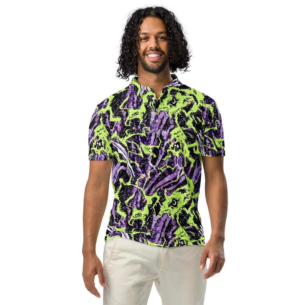 Acid Violet on Men's Slim Fit Polo Shirt — Front