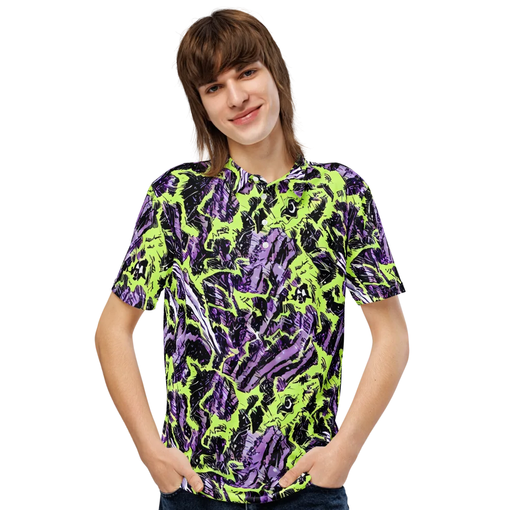 Acid Violet on Men's Slim Fit Polo Shirt — Front