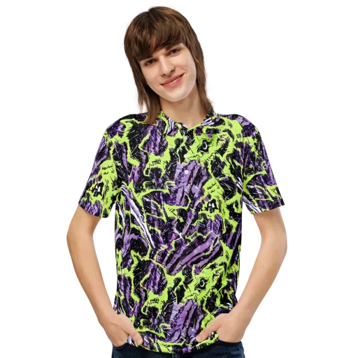 Acid Violet on a Men's Slim Fit Polo Shirt