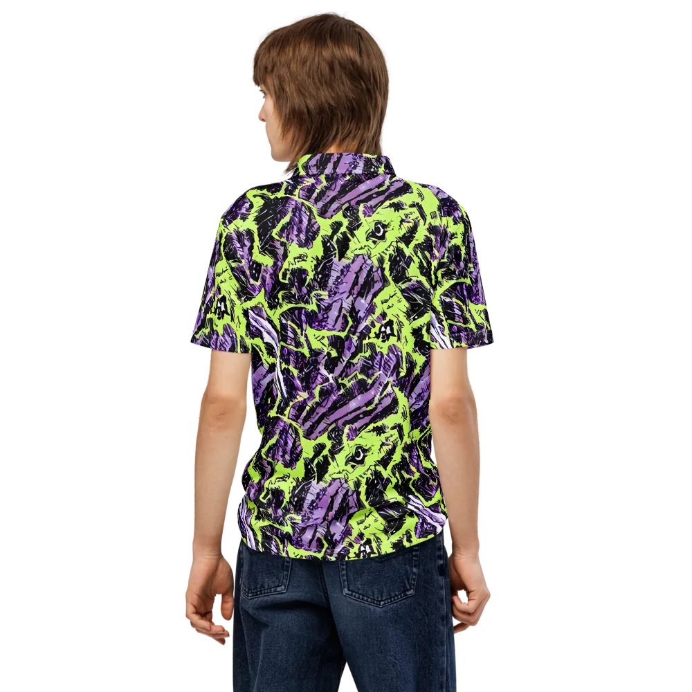 Acid Violet on Men's Slim Fit Polo Shirt — Back