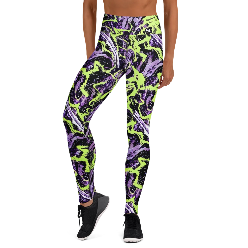 Acid Violet on Yoga Leggings — Front