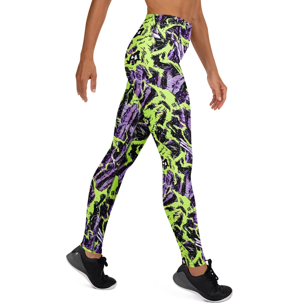 Acid Violet on Yoga Leggings — Right