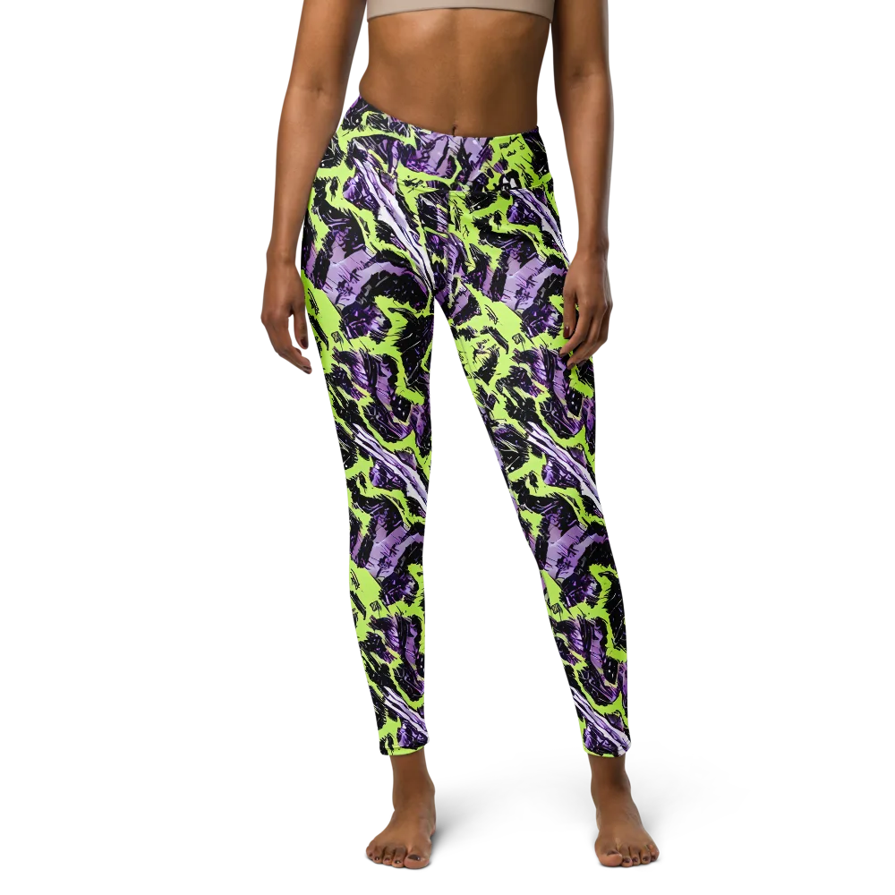 Acid Violet on Yoga Leggings — Front