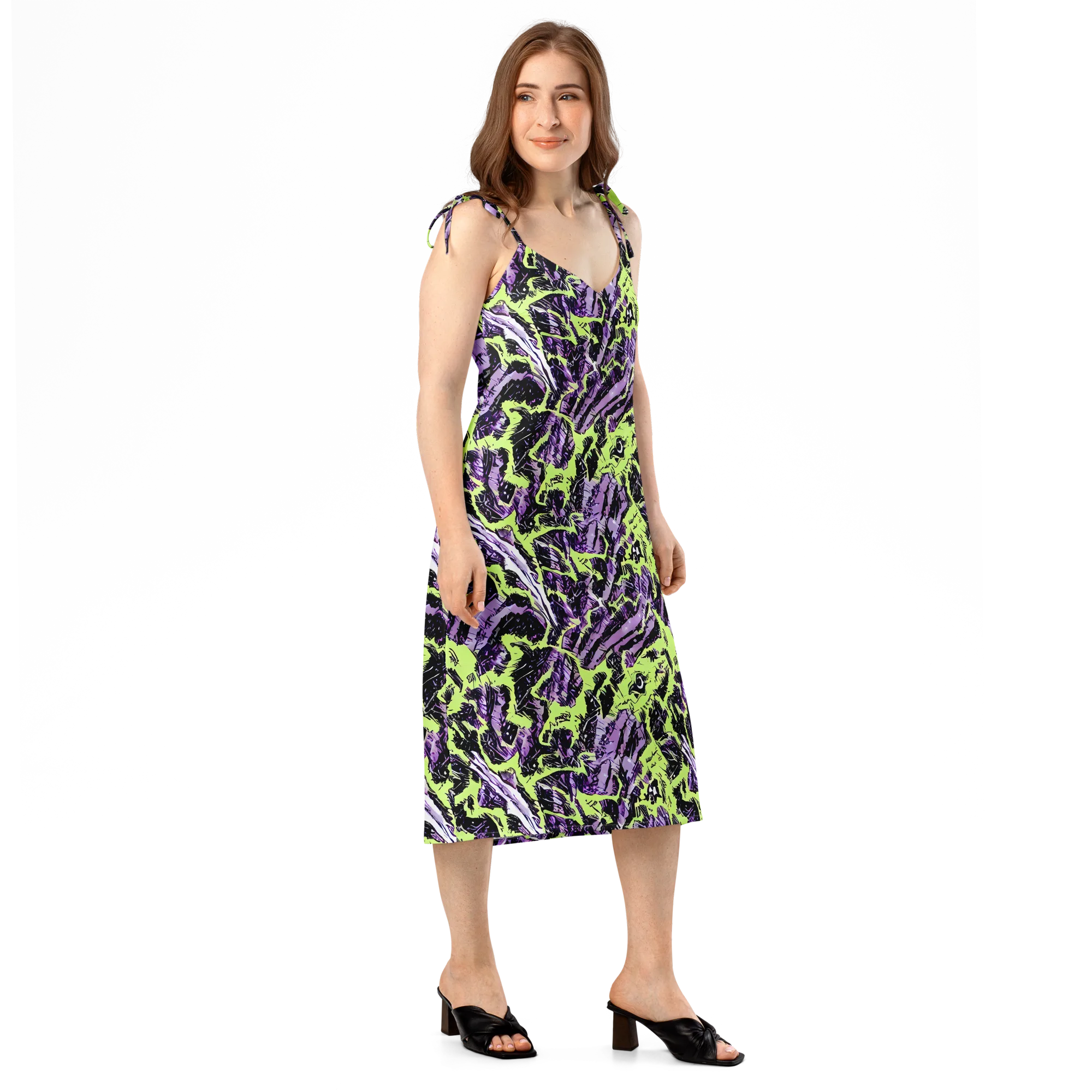 Acid Violet on Slip Dress — Right Front