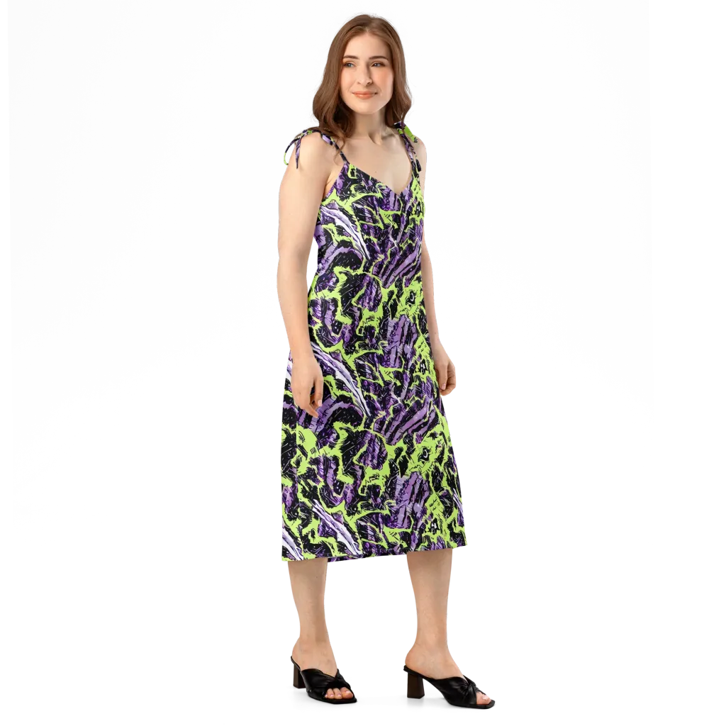Acid Violet on Slip Dress — Right Front