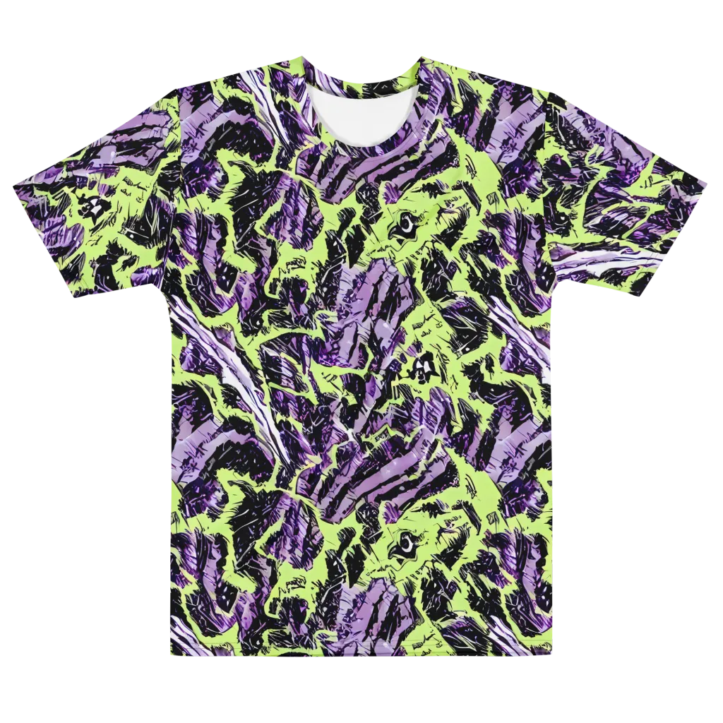 Acid Violet on Men's Cotton Crew Neck T-Shirt — Front