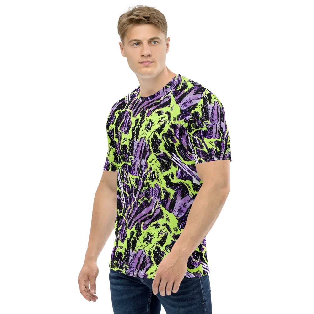 Acid Violet on Men's Crew Neck T-Shirt — Left