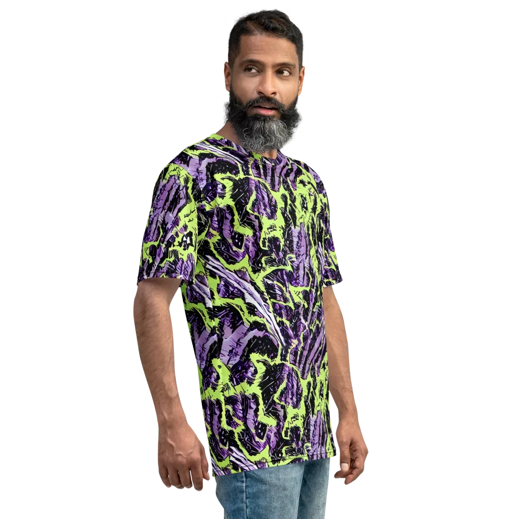 Acid Violet on Men's Crew Neck T-Shirt — Right